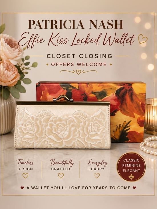 Patricia Nash Handbags - Patricia Nash EFFIE Kiss Locked Wallet